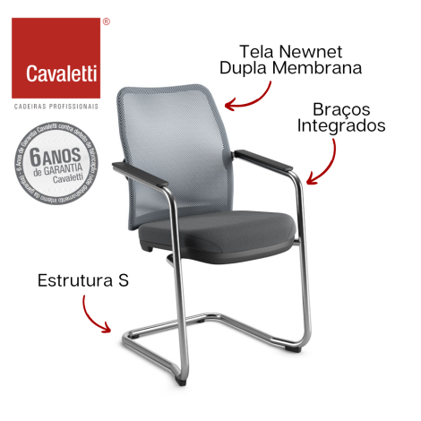 Cavaletti NewNet - Executiva Aproximação / Estrutura S / Braços integrados